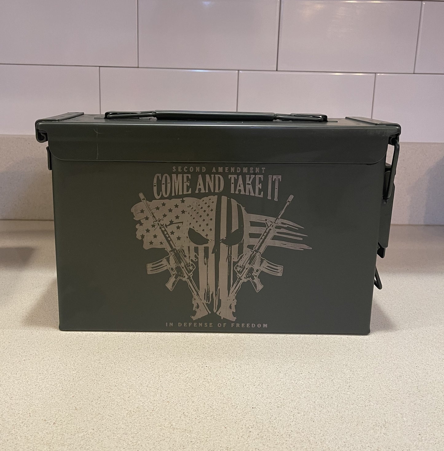 Custom Engraved Ammo Can .50 cal Green - Come and Take It